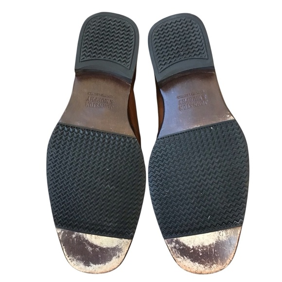 Johnston & Murphy Brown Sheepskin Leather Loafers Made In Brazil